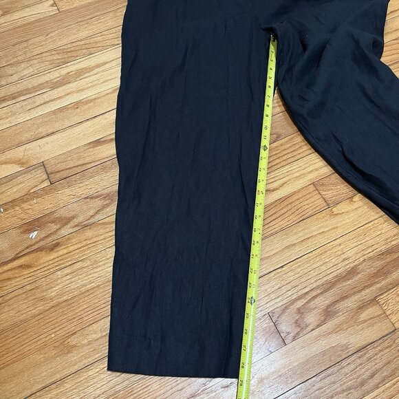 Abercrombie & Fitch NWT High Rise Ultra Wide Leg Linen Blend Black Pants Size 34 - Picture 6 of 8